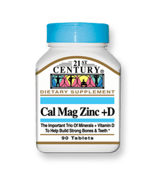 مکمل غذایی کلسیم D منیریم زینک ۲۱ سنتری نیچرمید